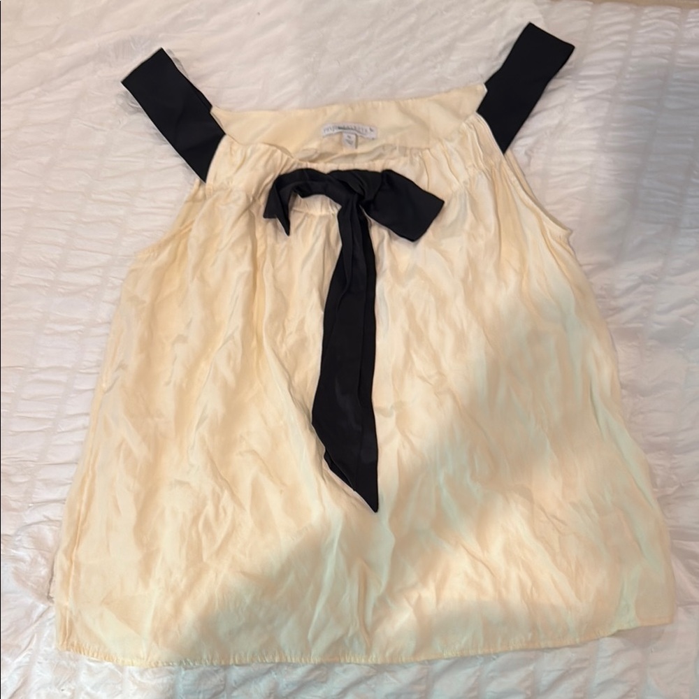 Talbots 100% Silk Tank Top with Bow